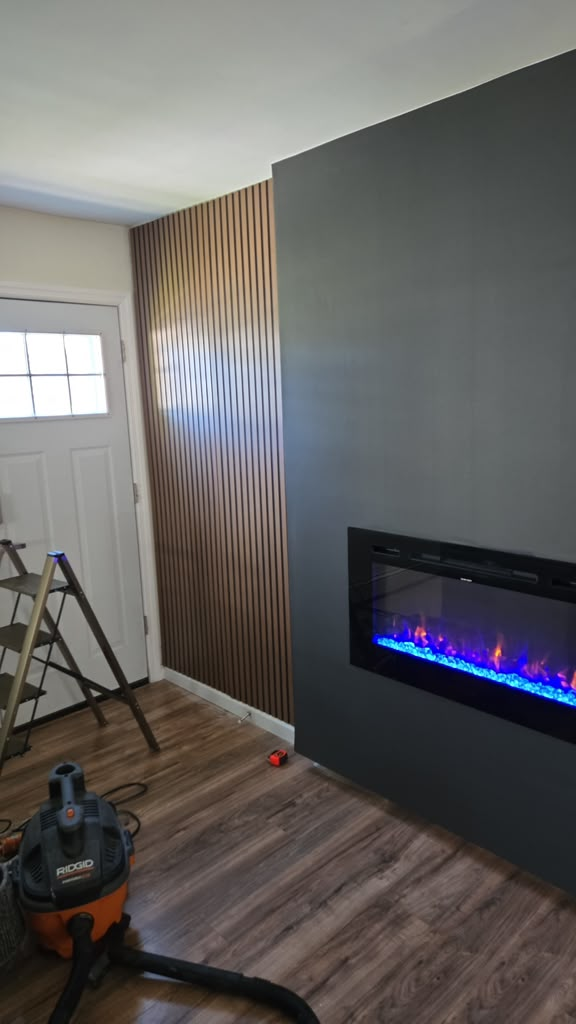 Fireplace renovation detail