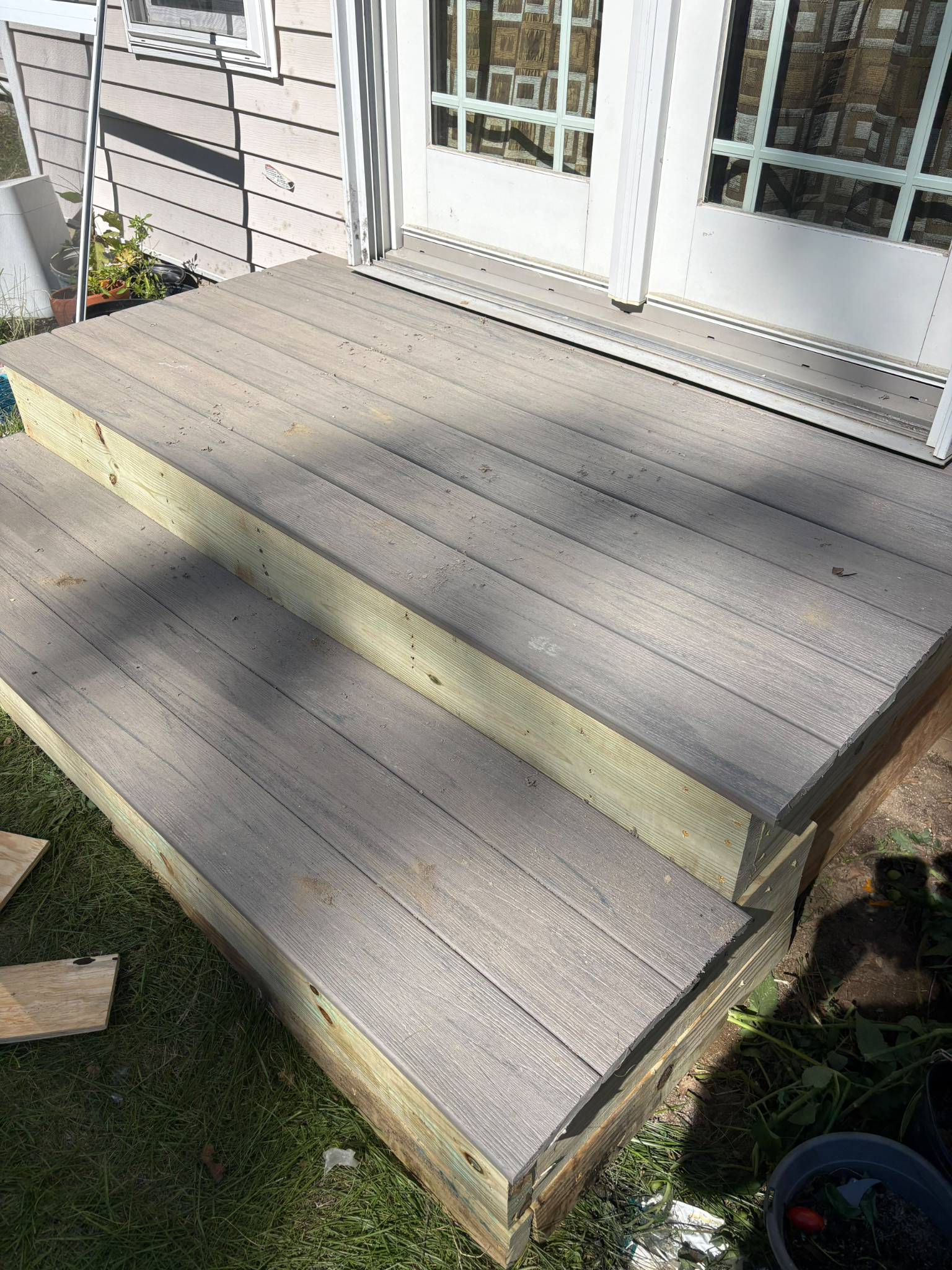 New exterior steps